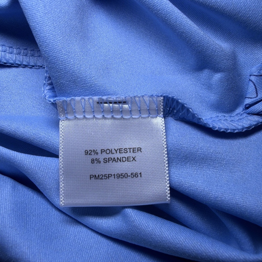 Peter Millar Masters Polo Shirt Mens M Blue Golf Course Design Performance Tech - Picture 7 of 8